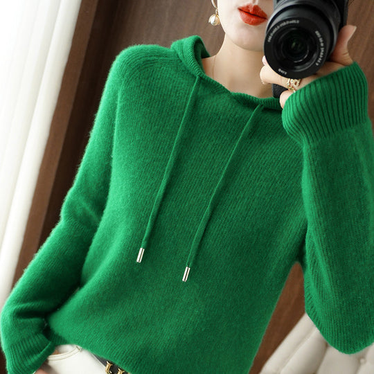 R&B | Strickpullover mit Kapuze Weicher Strick Lässige Passform