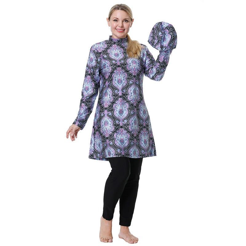 R&B | 3Xl 8Xl Gedruckte Halal Arabische Frauen BadR&Bekleidung Badeanzug Burkinis