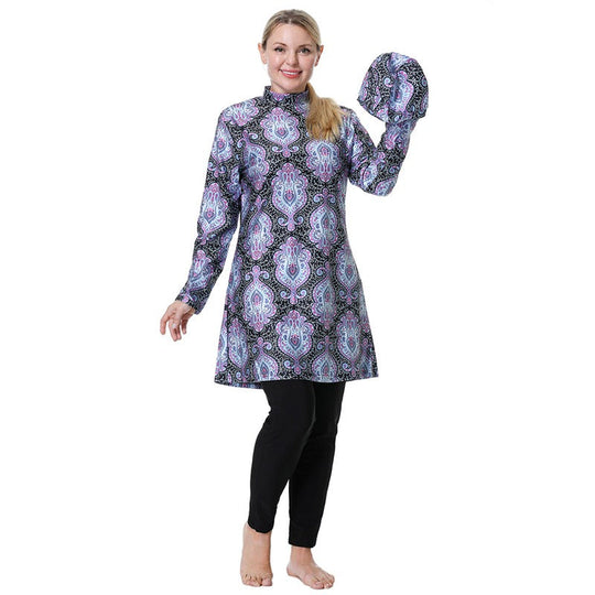 R&B | 3Xl 8Xl Gedruckte Halal Arabische Frauen Badebekleidung Badeanzug Burkinis
