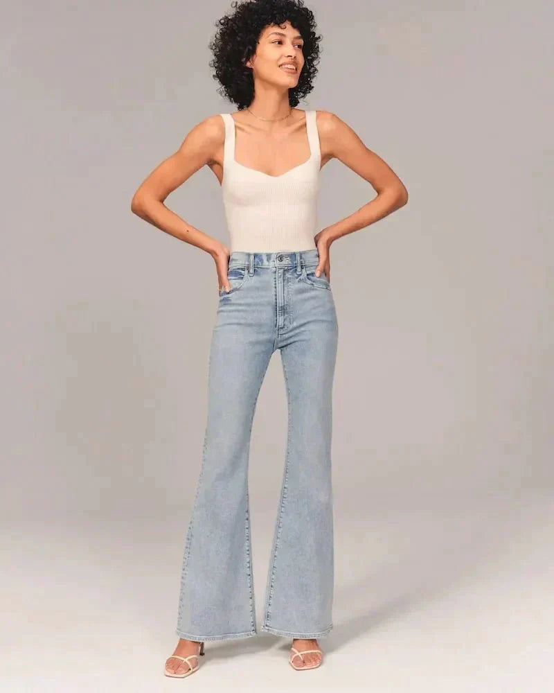 R&B | Figurformende Bootcut-Jeans