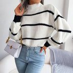 R&B | Lässiger Gestreifter Pullover