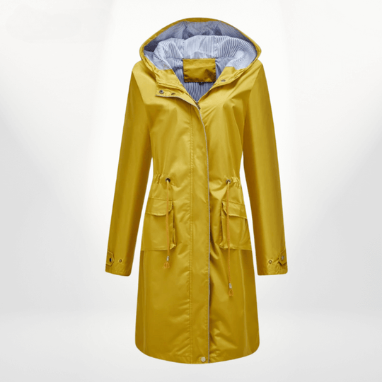 R&B | Damen wasserdichter Über-Knie-Trenchcoat