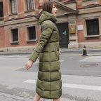 R&B | Winterjacke - luxuriöse lange Damenjacke mit Kapuze