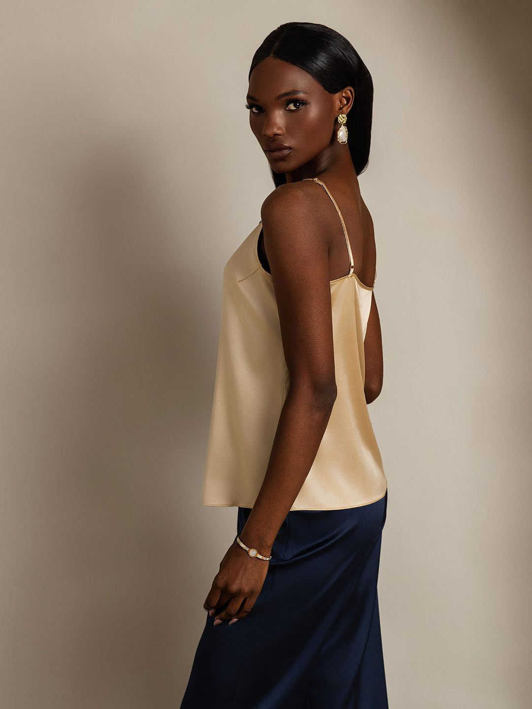 R&B | Seide Entspannt Spaghettiträger Camisole Top