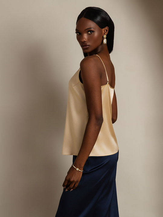 R&B | Seide Entspannt Spaghettiträger Camisole Top