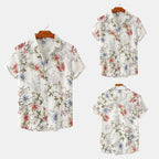 R&B | Floral kurzärmeliges Blumenhemd Männer