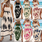 R&B | Bedrucktes Brustwickelkleid im Urlaubsstil