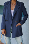 R&B | Doppelreihiger Blazer mit gepolsterten Schultern und Taschen