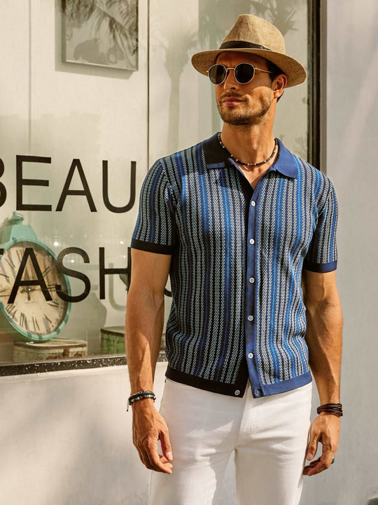 R&B | Retro 70S Gestreiftes Vintage Hemd