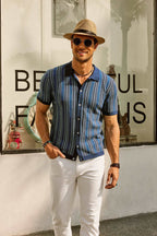 R&B | Retro 70S Gestreiftes Vintage Hemd
