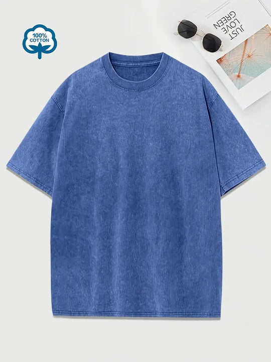 R&B | Baumwoll-T-Shirt mit Rundhalsausschnitt
