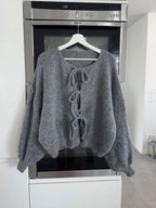 R&B | Strickcardigan mit Schleifen Weich und Warm Trendy Look