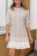 R&B | Kleid mit Falten am Chiffon-Saum