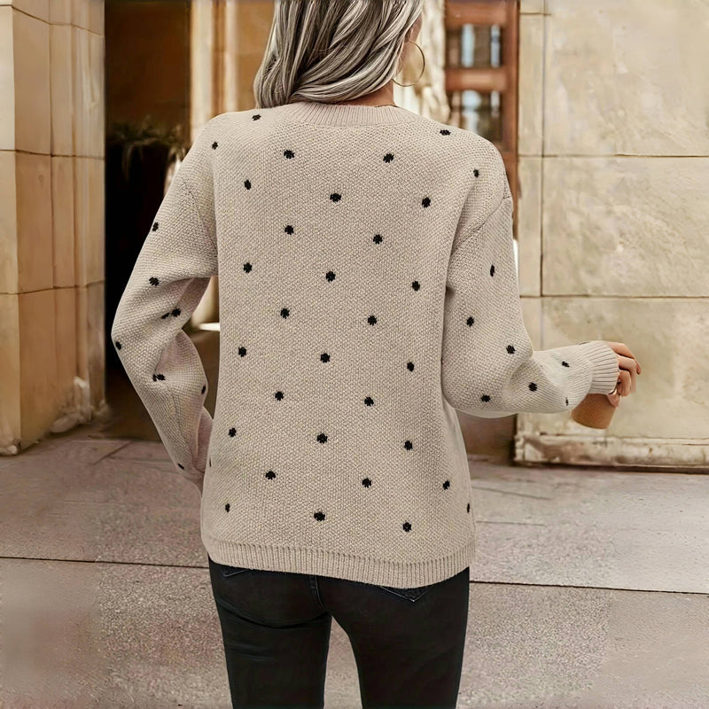 R&B | Strickpullover mit Polka Dots