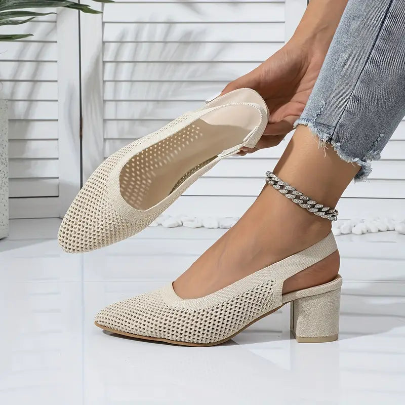 Atmungsaktive hochhackige Pantoffeln Sandalen Frauenschuhe R&B
