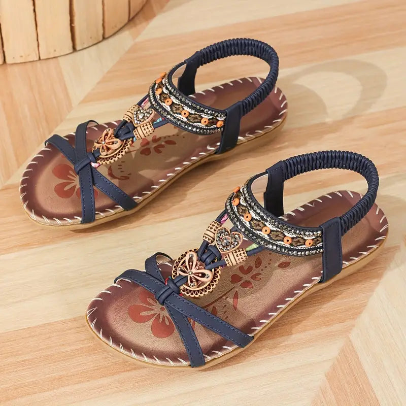 R&B | Elegante Orthopädische Sandalen Schmetterling Strass
