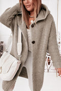 R&B | Strickjacke mit Kapuze Lockerer Schnitt Weich und Warm