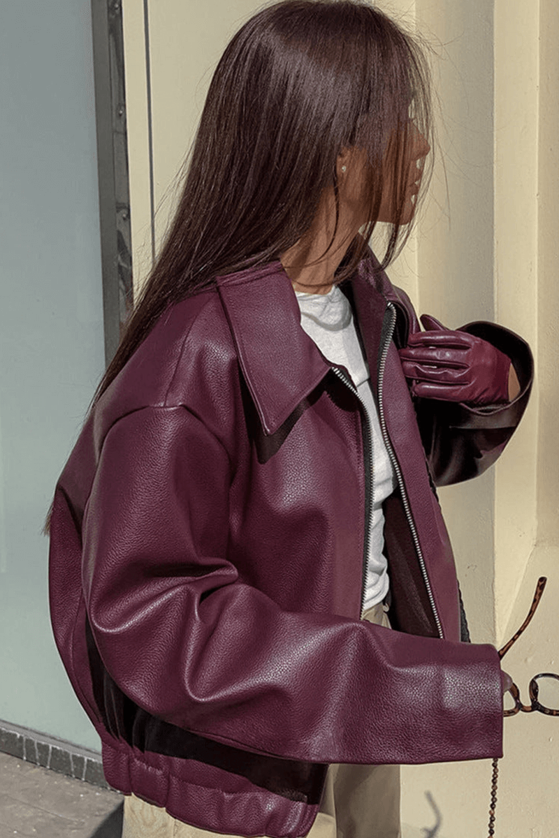R&B | Kurze Kunstlederjacke