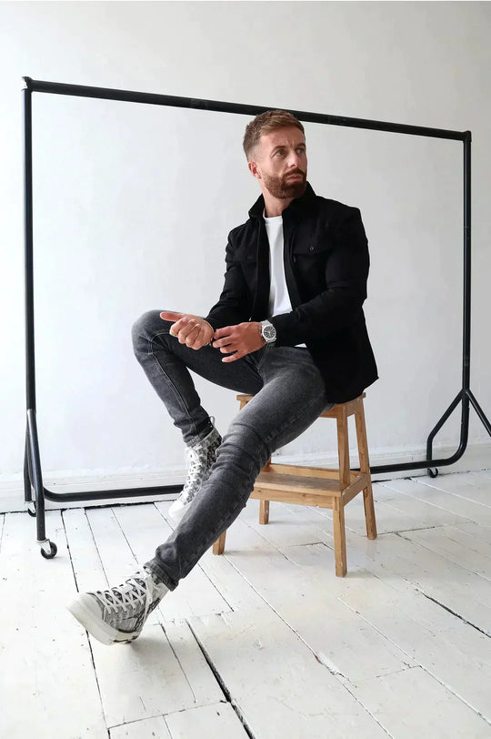 R&B | Premium-Jacke mit Knopfverschluss für Herren Stylische und Bequeme Jacke