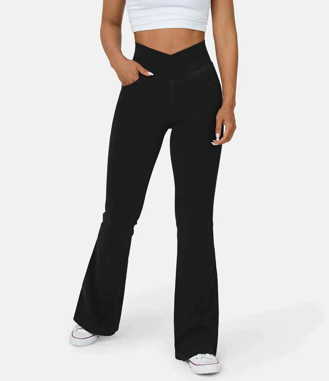R&B | Crossover Jeans mit Hoher Taille