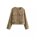 R&B | Elegant und schicke Damen Blazerjacke mit Struktur und Knöpfen
