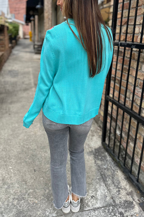 R&B | Weihnachtsnussknacker Pailletten Freizeit Strickjacke