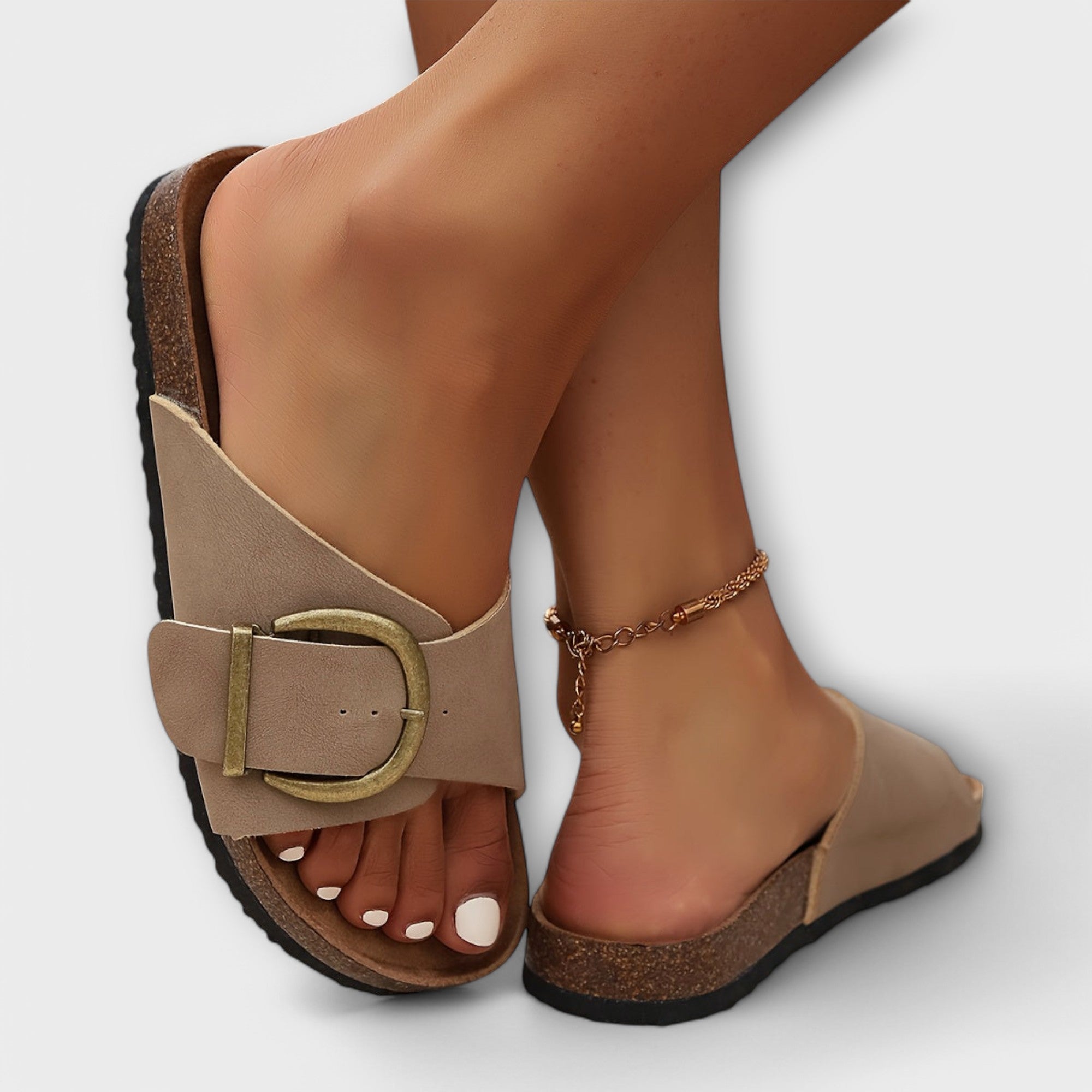 R&B | Stilvolle Schnallen Slide Sandalen