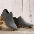 R&B | V-Ausschnitt Chic Dicke Absatzstiefel für Damen