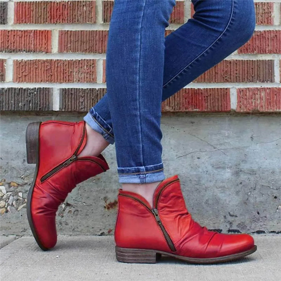 Damenstiefel mit doppeltem Reißverschluss R&B R&B