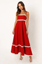 R&B | Einfarbiges Spitzen-Hosenträger-Röhrentop-Kleid