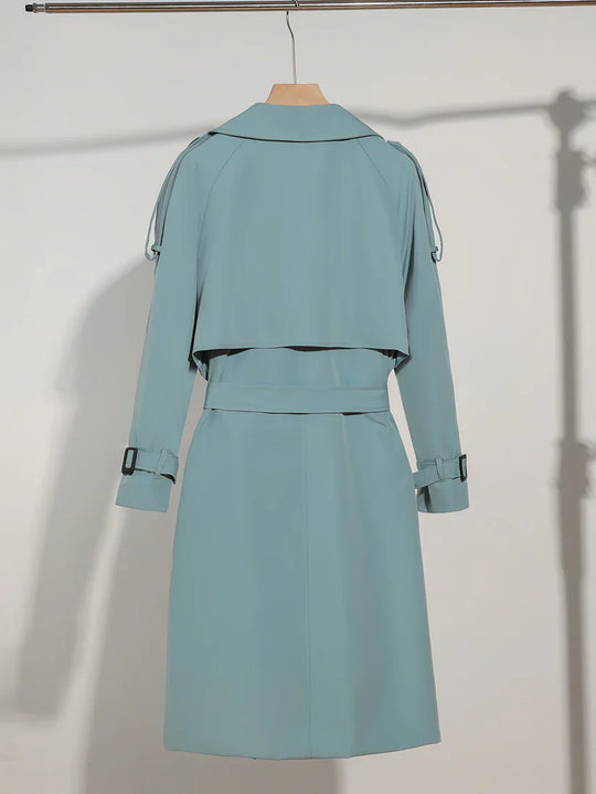 R&B | Mantel mit Gürtel-Design Casual Plus Size für Frauen Perfekt für lässige Tage