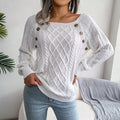 R&B | Strickpullover mit Quadratischem Ausschnitt