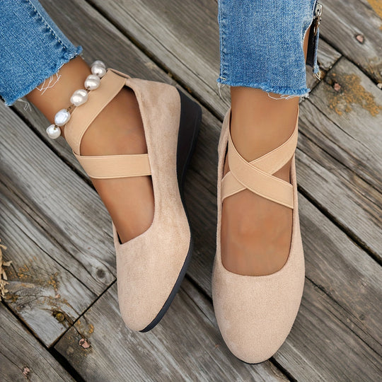 R&B | Einfache Damen Ballerinas aus Atmungsaktivem Samt