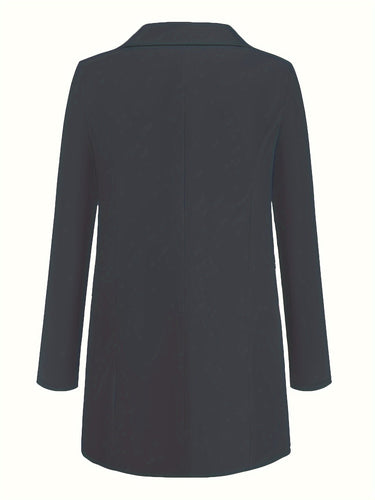 R&B | Eleganter Business-Einfarbiger Lange Blazer mit Reversideal für alle Jahreszeiten
