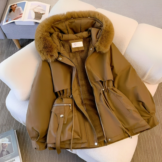 R&B | Warme Winter-Parka mit veganem Pelz für Frauen Ideal für den Winter