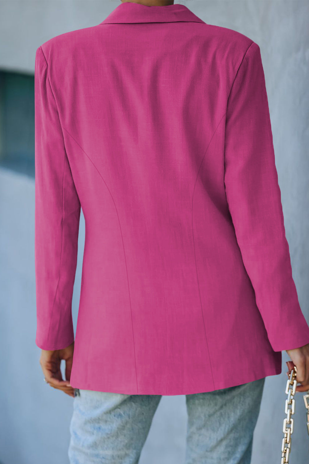 R&B | Doppelreihiger Blazer mit gepolsterten Schultern und Taschen