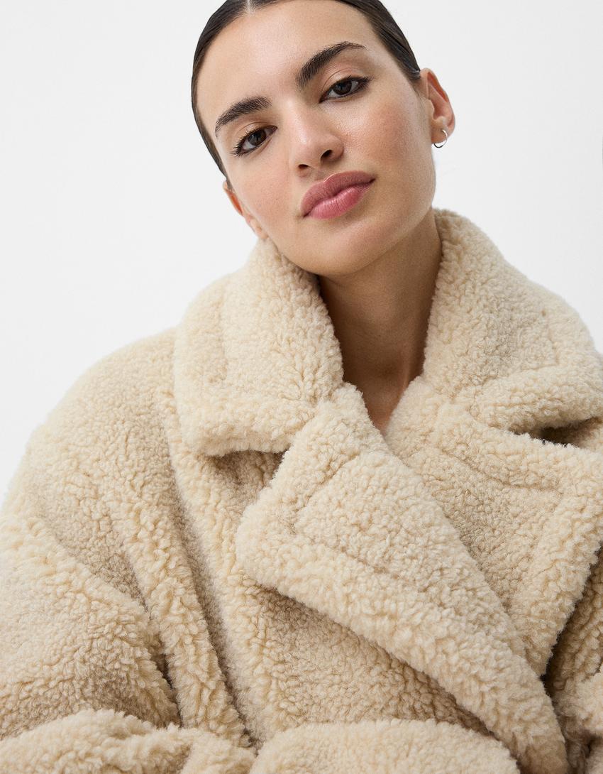 R&B | Langer Plüschmantel mit Warmer Fütterung für Frauen