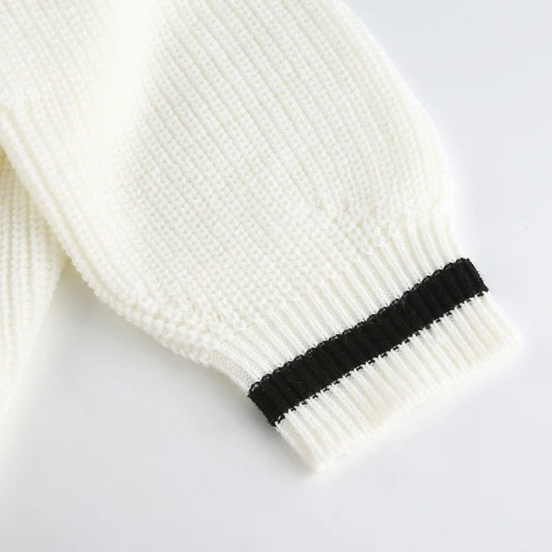 R&B | Damen Strickpullover mit V-Ausschnitt – Feiner Look