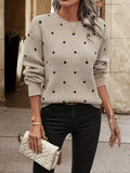 R&B | Gestickter Pullover mit Punkten