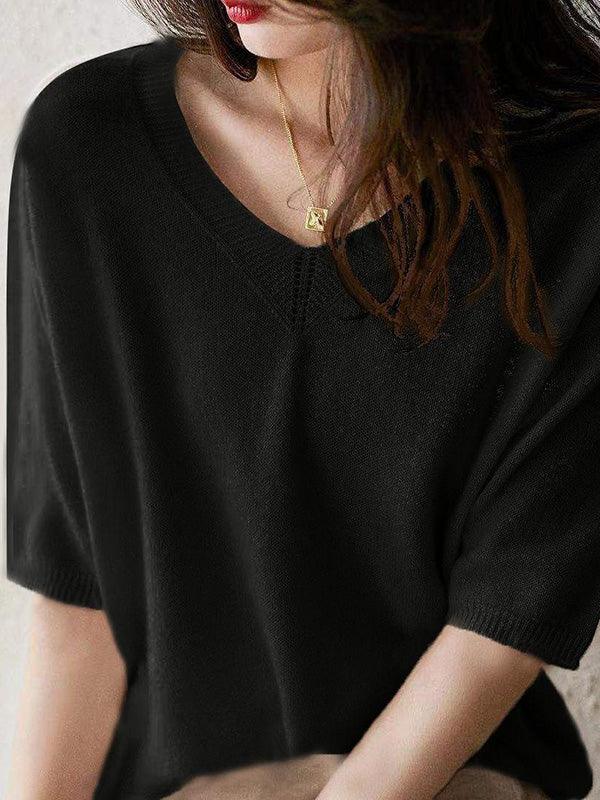 R&B | weicher Cashmere-Pullover mit V-Ausschnitt für Damen