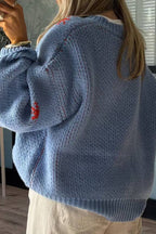 R&B | Weihnachtsstrickstiefel Rundhals Langarmpullover