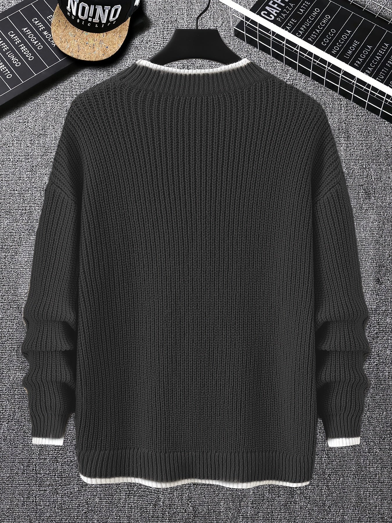 R&B | Überdimensionierter Strickpullover Acryl Lässig und Warm