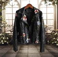 R&B | Damen Blumen PU Lederjacke