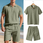 R&B | Kurzärmliges Poloshirt und Shorts Strandanzug
