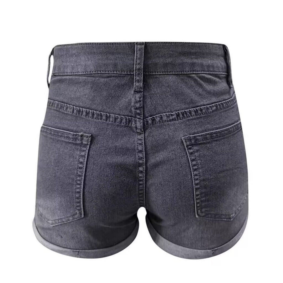 R&B | Zerrissene Quasten-Denim-Shorts