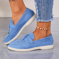 Damen-Loafers aus Wildleder mit geknoteter Quaste R&B R&B