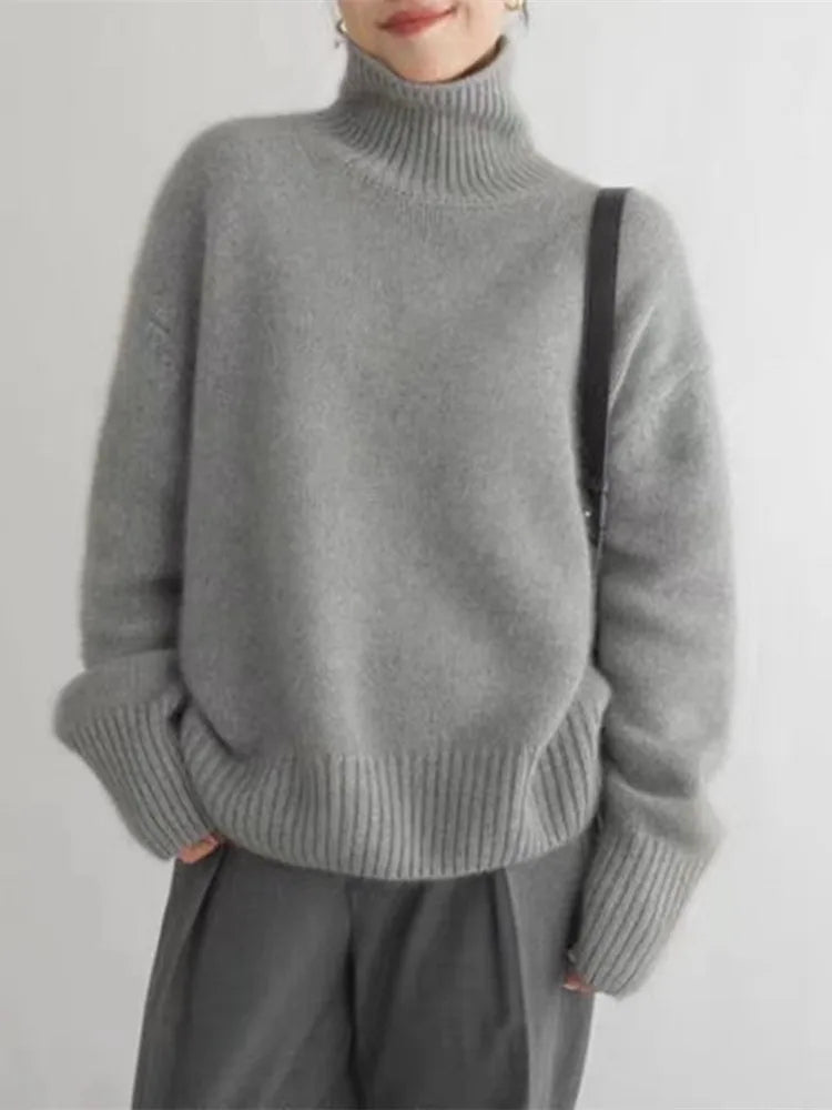 R&B | weich gestrickter Pullover mit Rollkragen für kühle Tage