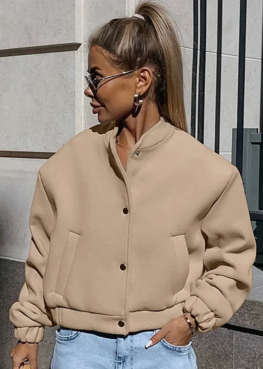 R&B | Luxuriöse Wollflugjacke - Khaki