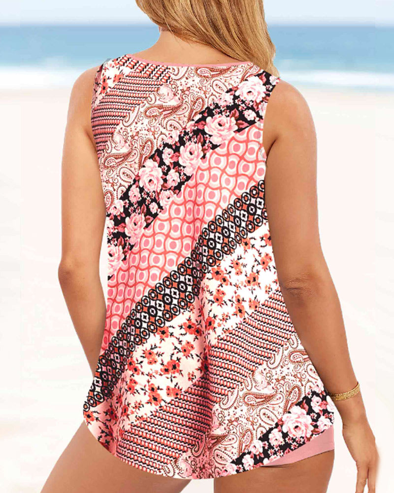 R&B | Gedrucktes Zweiteiliges Tankini