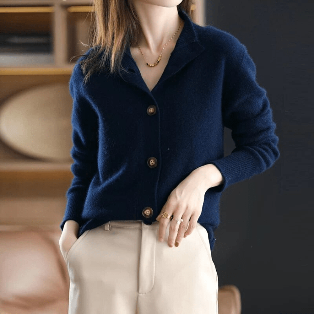 R&B | Klassischer-Strickcardigan-Pullover